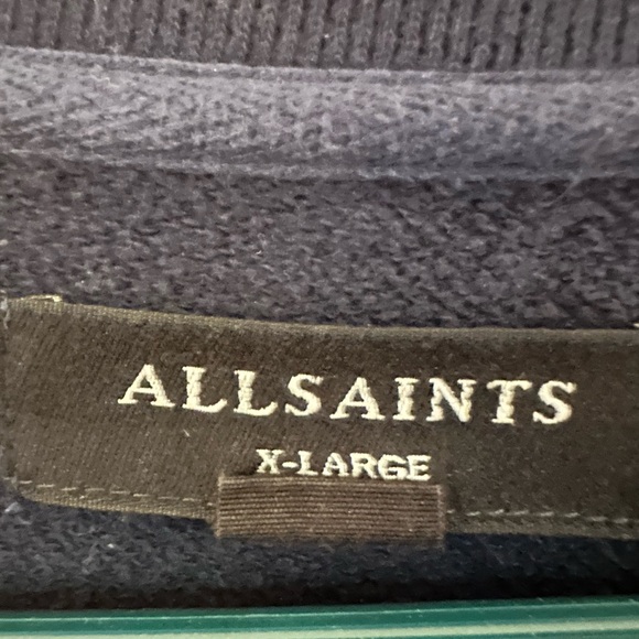 All Saints Ramskull Crewneck Sweatshirt - XL Navy Blue EUC - Picture 3 of 3